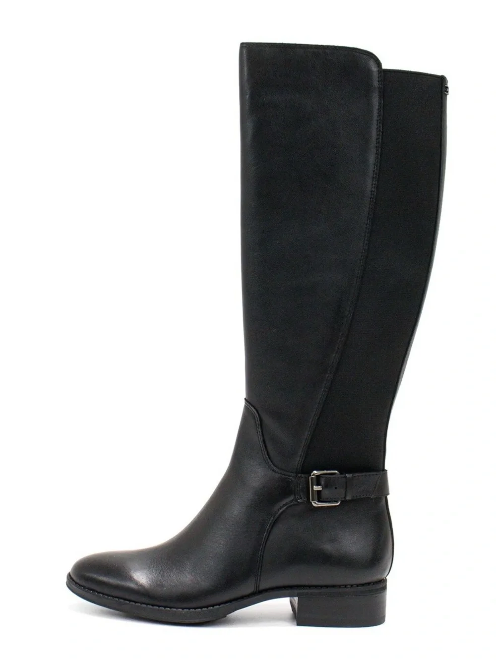 Sam Edelman Black Over-the-Knee Riding Boots with Buckle Strap